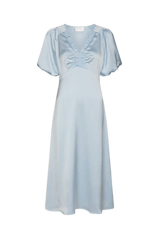 Neo Noir - Illana Heavy Sateen Dress 162521 - 145 - Light Blue