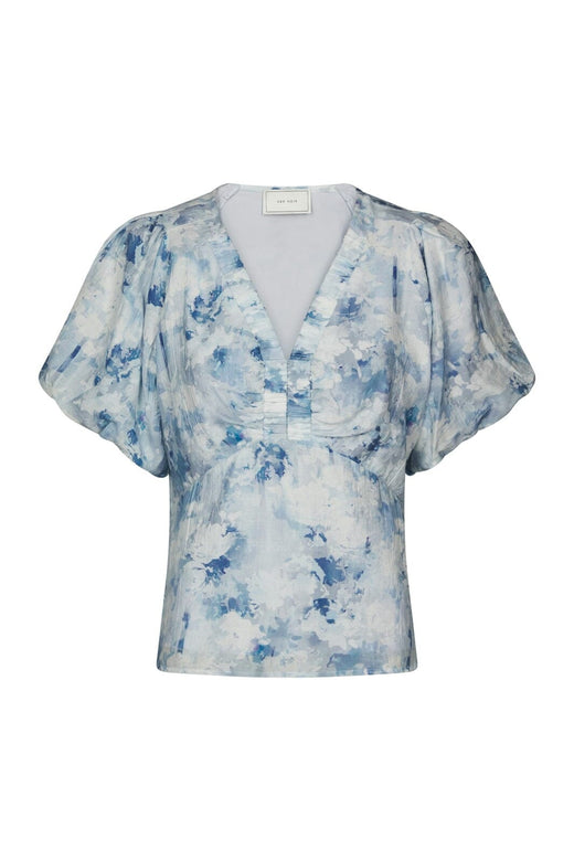 Neo Noir - Irina Floral Fusion Blouse 168968 - 140 - Blue