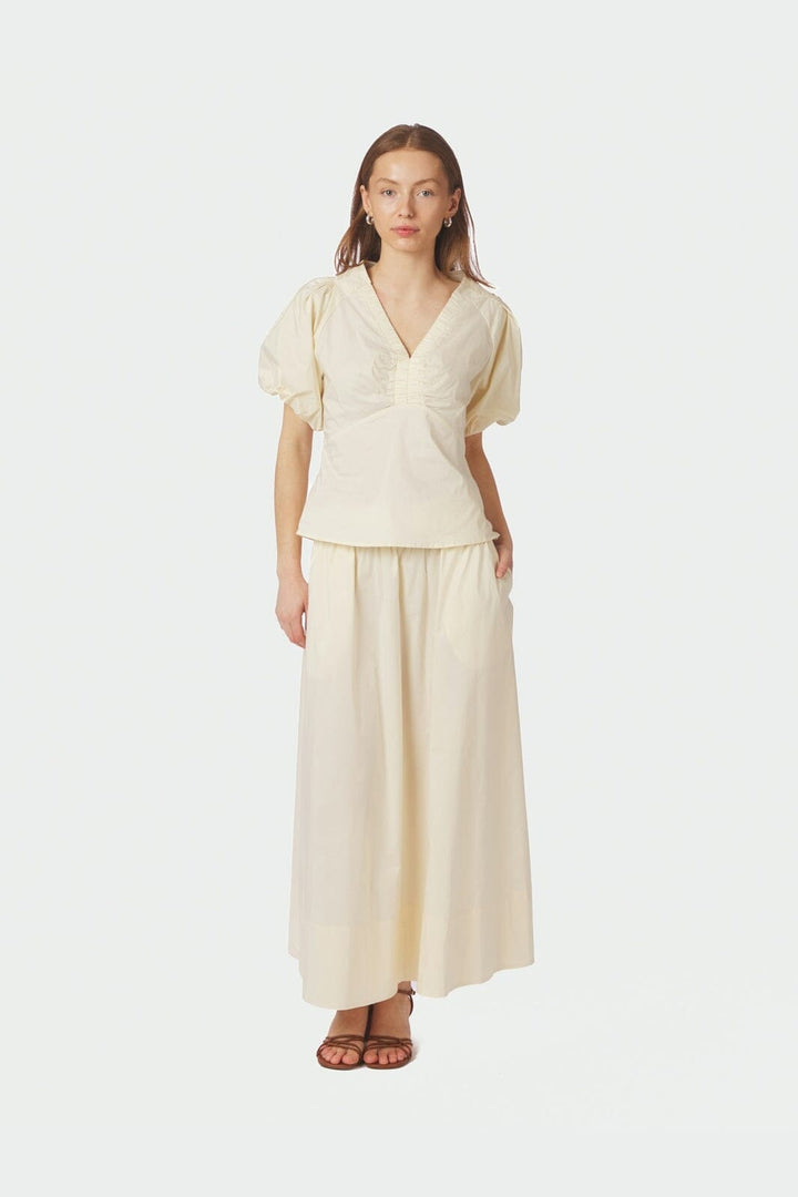 Neo Noir - Irina Poplin Blouse 162219 - 416 - Butter Yellow