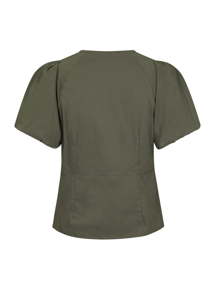 Neo Noir - Irina Poplin Blouse - Army T-shirts 