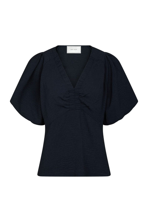 Neo Noir - Irina Structure Blouse 165910 - 141 - Navy