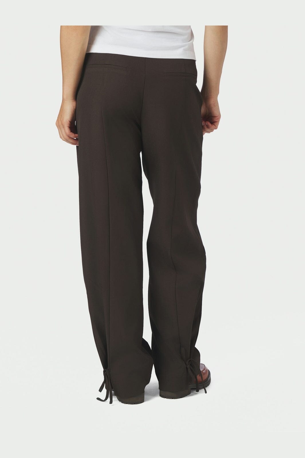 Neo Noir - Isotta Structure Tie Pants 170430 - 676 - Dark Brown