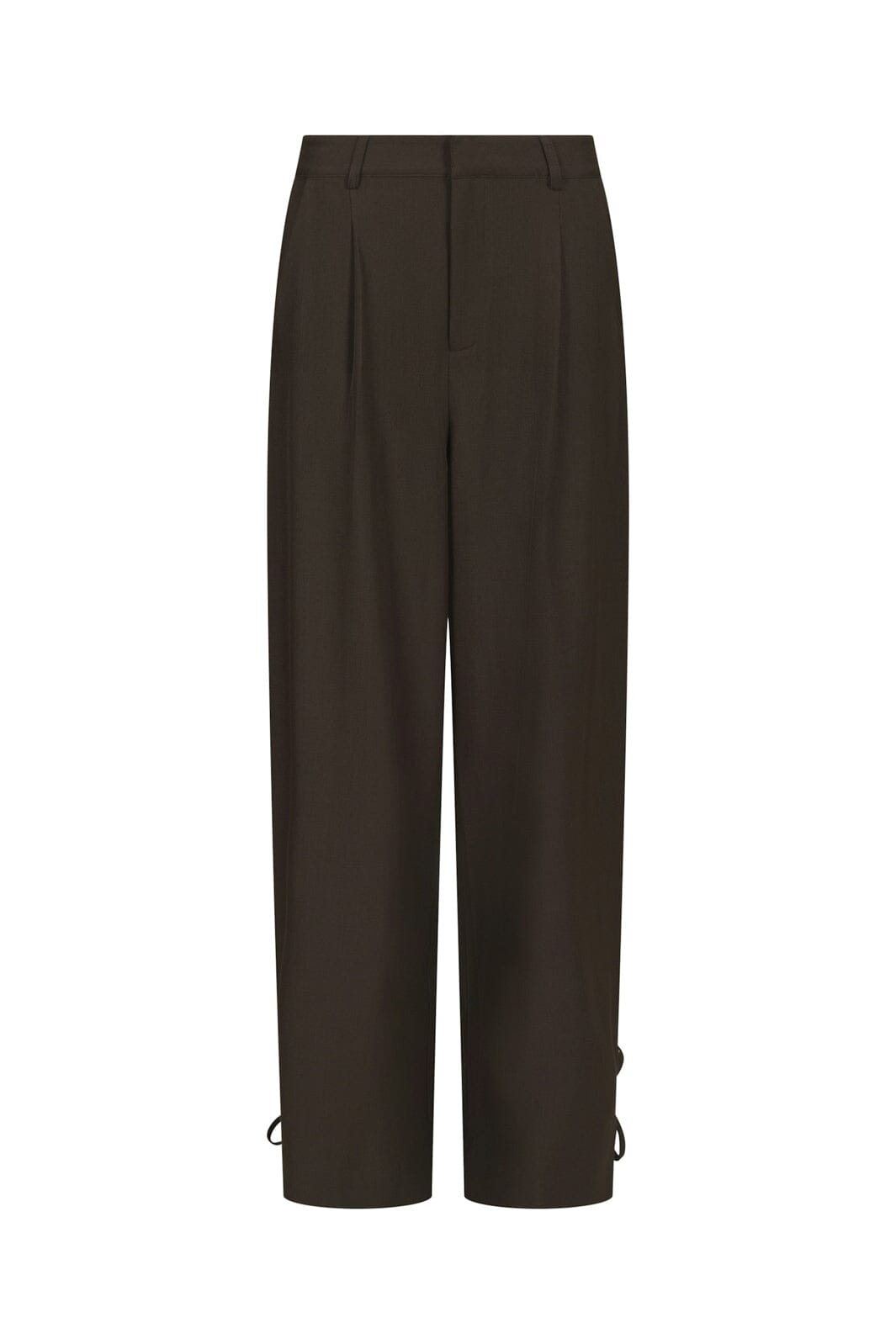Neo Noir - Isotta Structure Tie Pants 170430 - 676 - Dark Brown