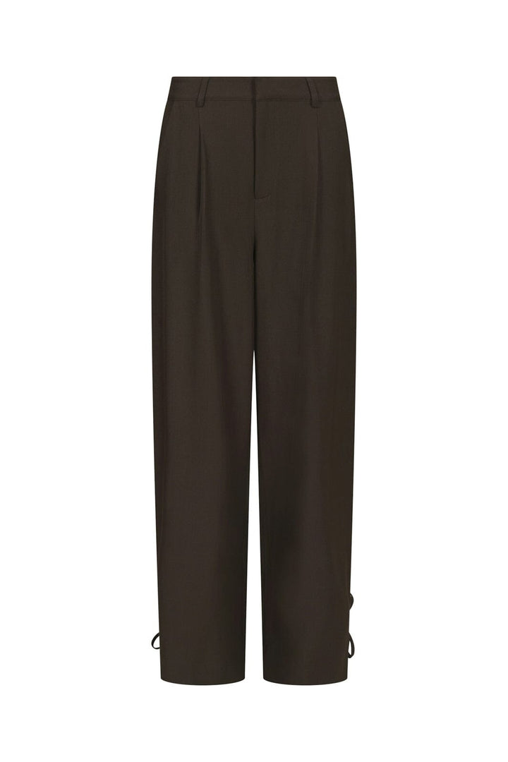 Neo Noir - Isotta Structure Tie Pants 170430 - 676 - Dark Brown
