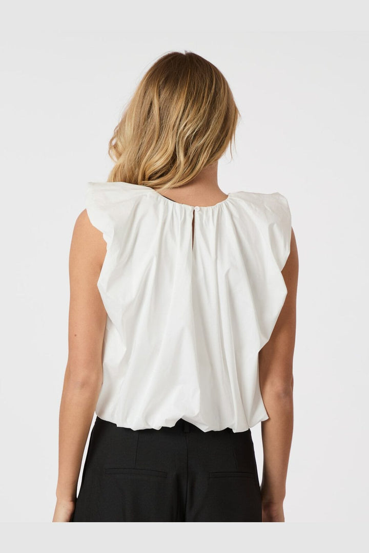 Neo Noir - Ivania Poplin Top 165507 - 120 - White