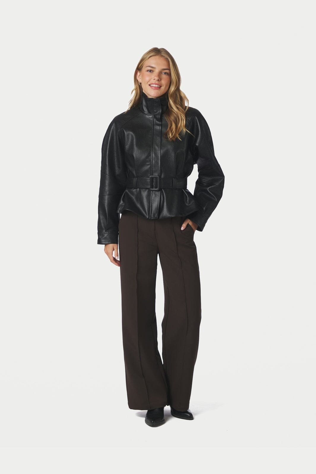 Neo Noir - Jaclyn Faux Leather Jacket 169833 - 100 - Black