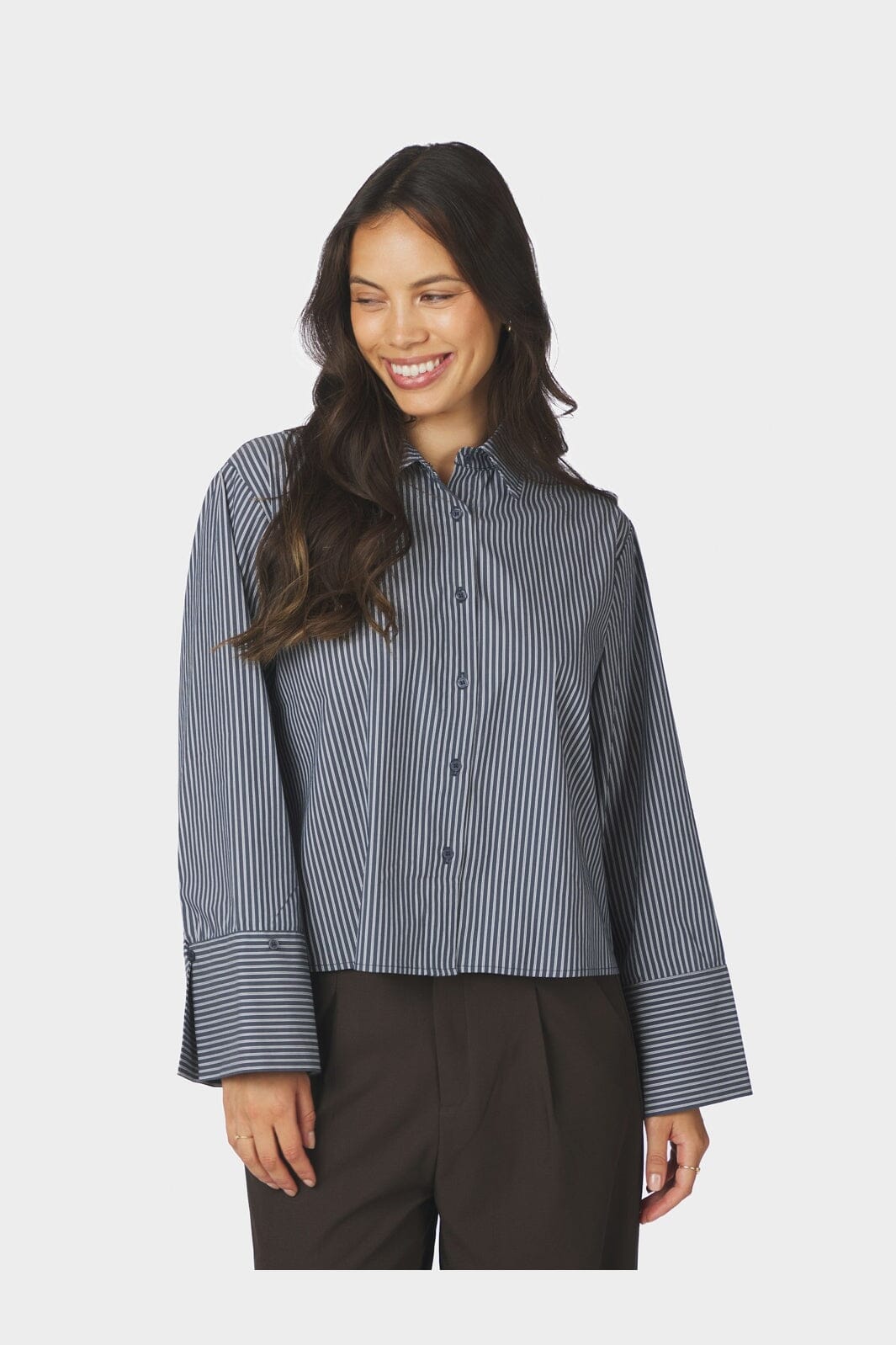 Neo Noir - Jaylin Stripe Shirt 170845 - 702 - Dark Navy