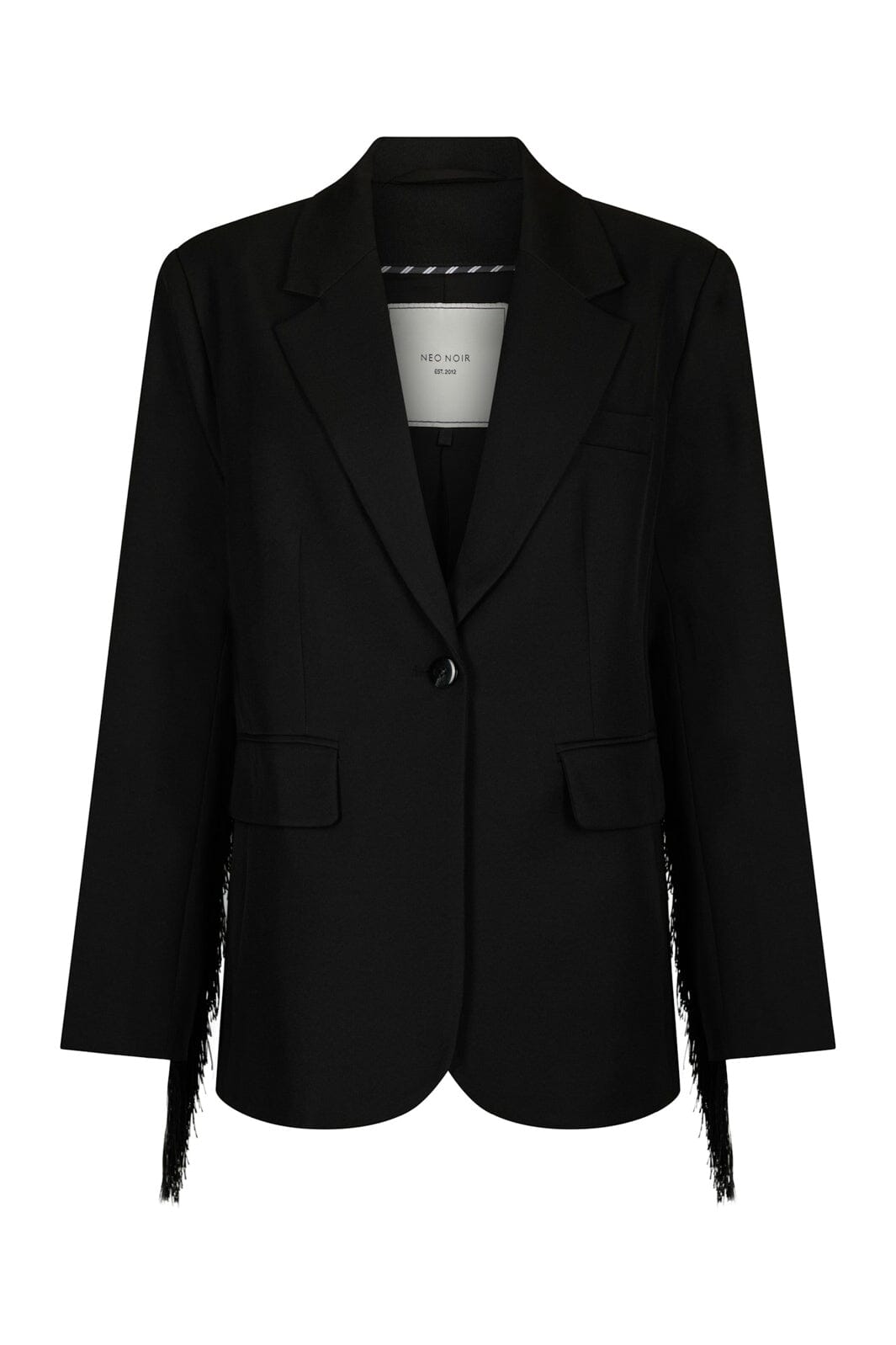 Neo Noir - Jelka Structure Fringe Blazer 168715 - 100 - Black