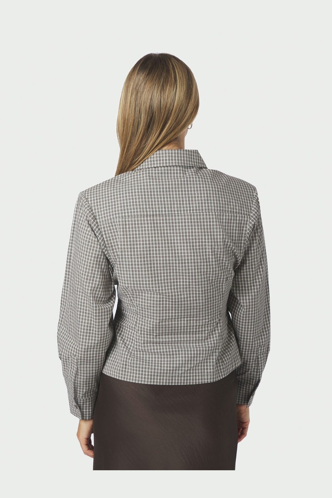 Neo Noir - Jonelle Check Shirt 170987 - 830 - Dusty Grey