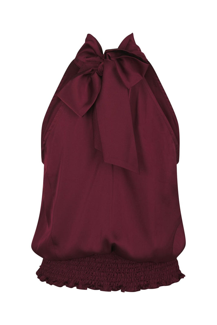 Neo Noir - Jos Drapy Satin Top 167311 - 174 - Burgundy