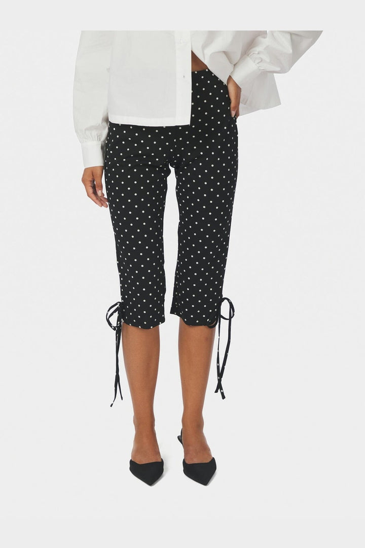 Neo Noir - Juan Dot Capri Pants 171224 - 100 - Black