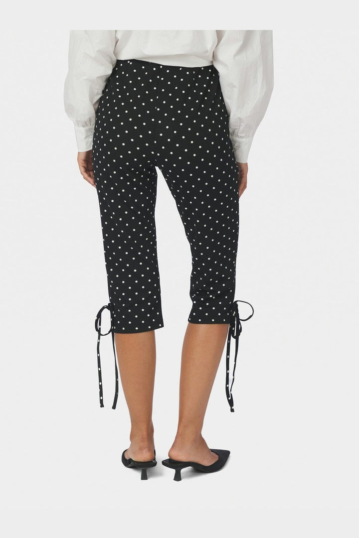 Neo Noir - Juan Dot Capri Pants 171224 - 100 - Black