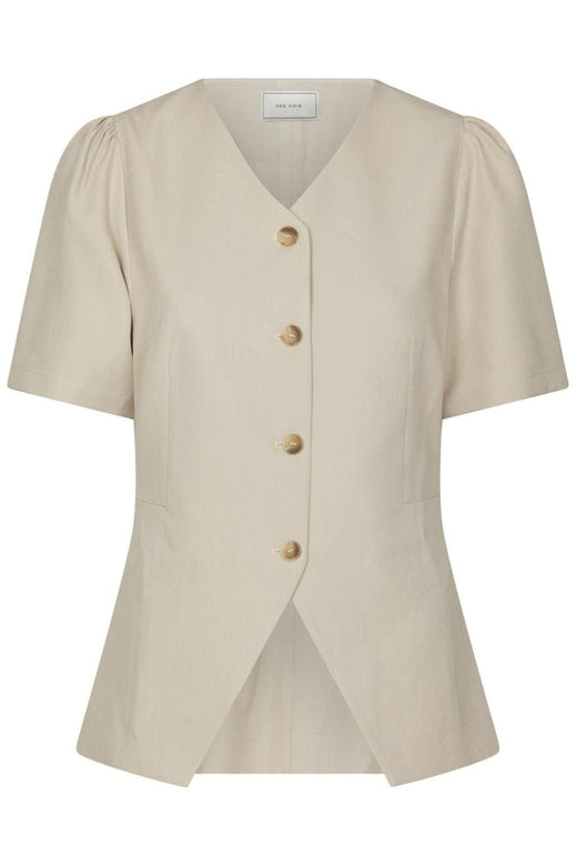 Neo Noir - Jules Structure Blouse 165065 - 122 - Creme Bluser 