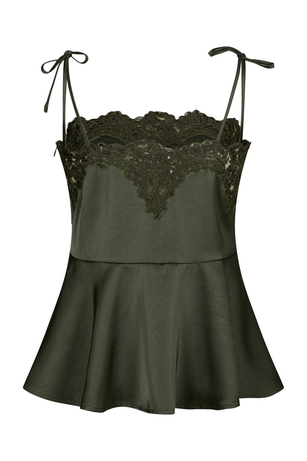 Neo Noir - Kaela Heavy Sateen Lace Top 168290 - 591 - Deep Green