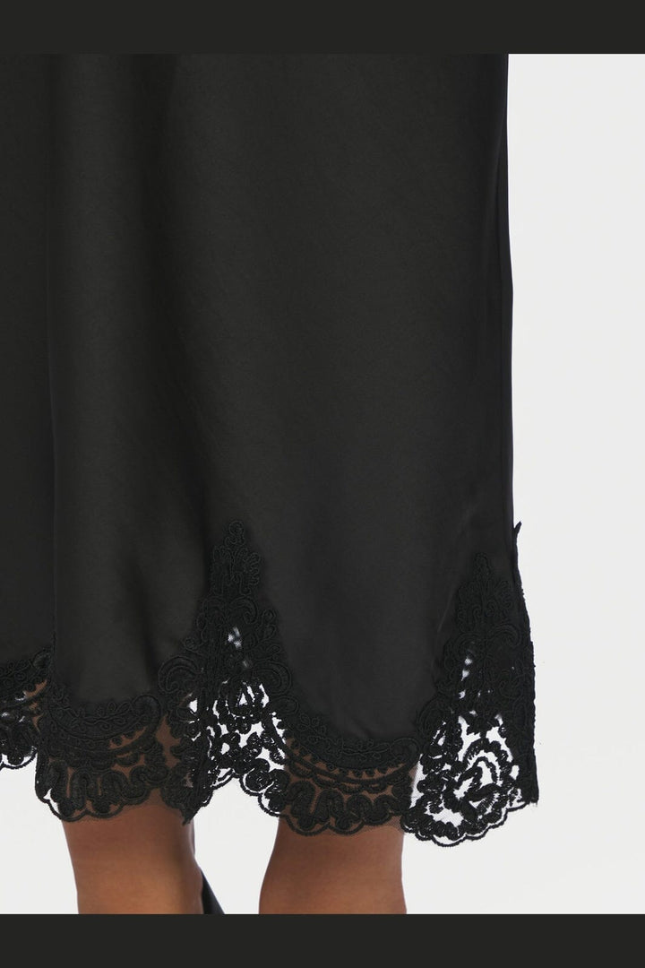 Neo Noir - Kallista Heavy Sateen Lace Skirt 171263 - 100 - Black