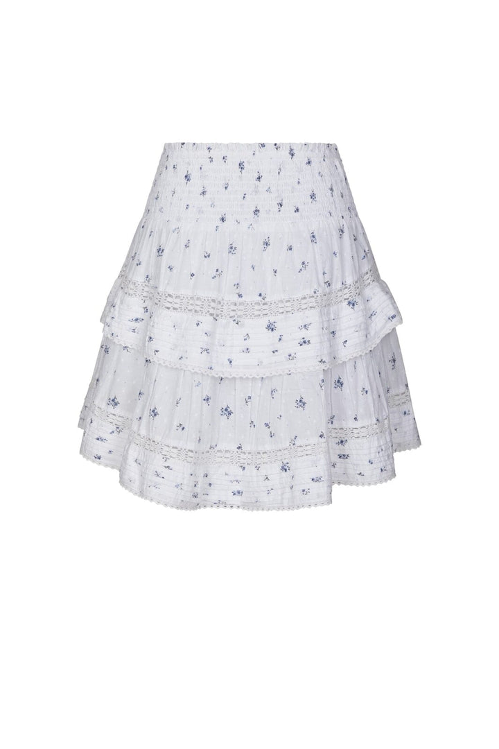 Neo Noir - Kenia Flower Dobby Skirt 166046 - 978 - Blue Flower