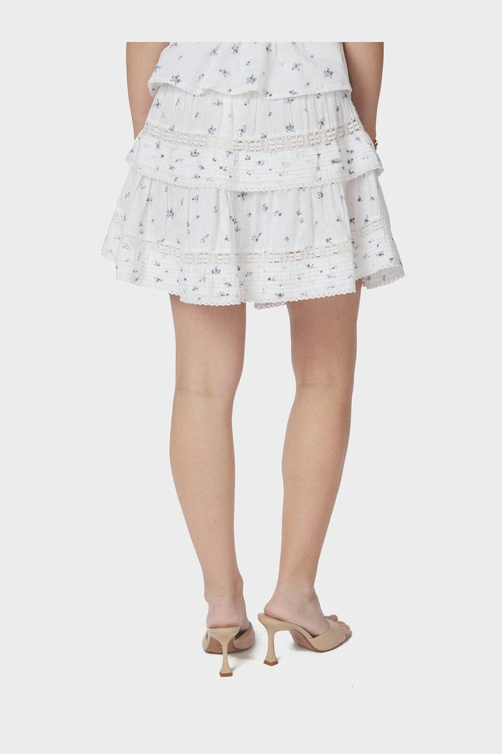 Neo Noir - Kenia Flower Dobby Skirt 166046 - 978 - Blue Flower