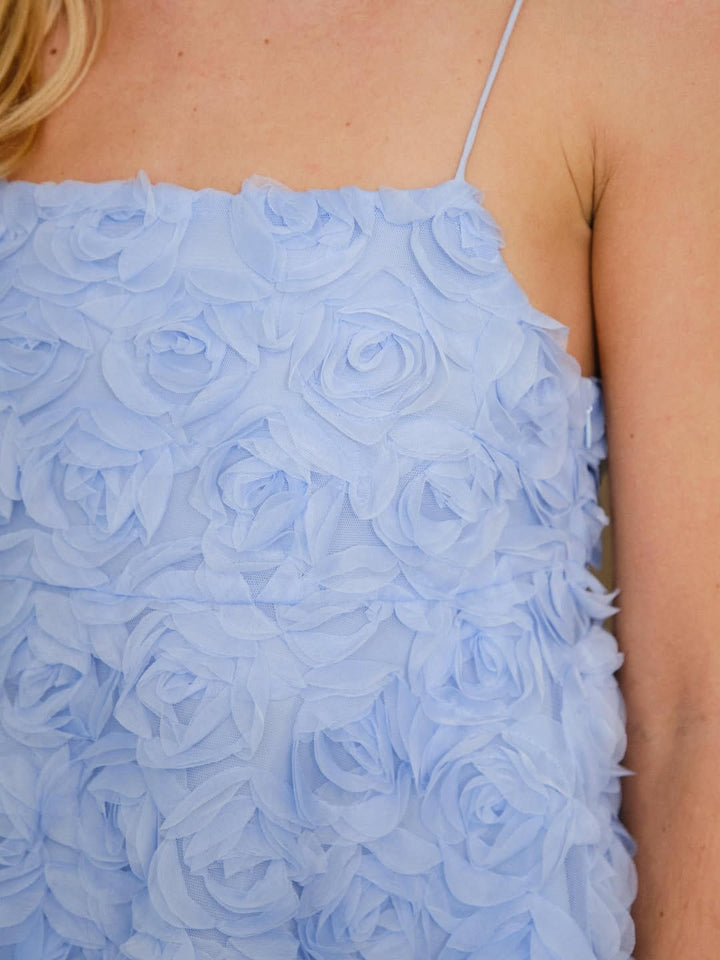 Neo Noir - Kenli Flower Top 167897 - 145 - Light Blue Toppe 