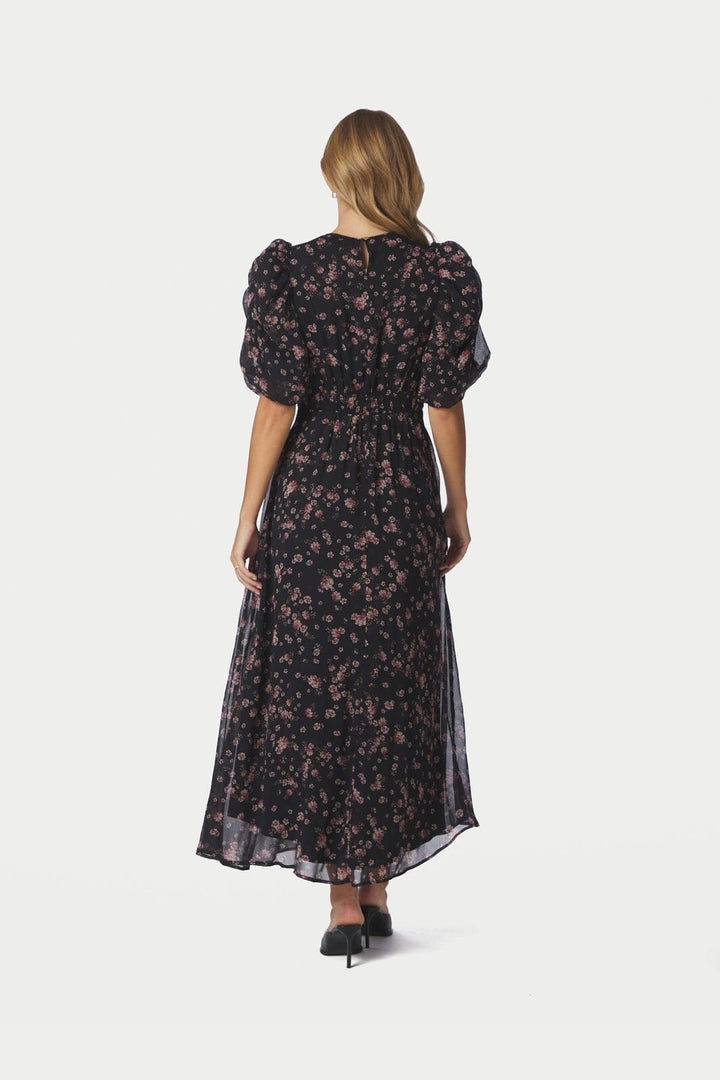 Neo Noir - Kikka Mini Flower Dress 170468 - 100 - Black