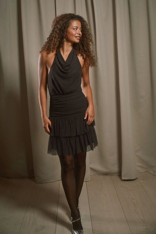 Neo Noir - Lunaria Mesh Dress 170548 - 210 - Brown Kjoler 