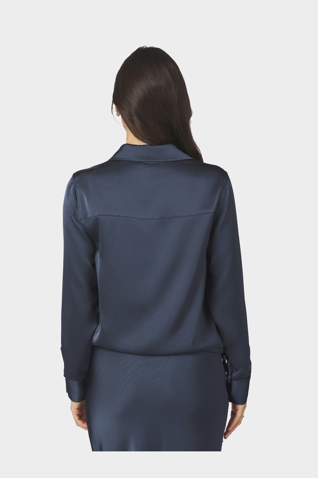 Neo Noir - Manille Heavy Sateen Shirt 169616 - 678 - Midnight Blue