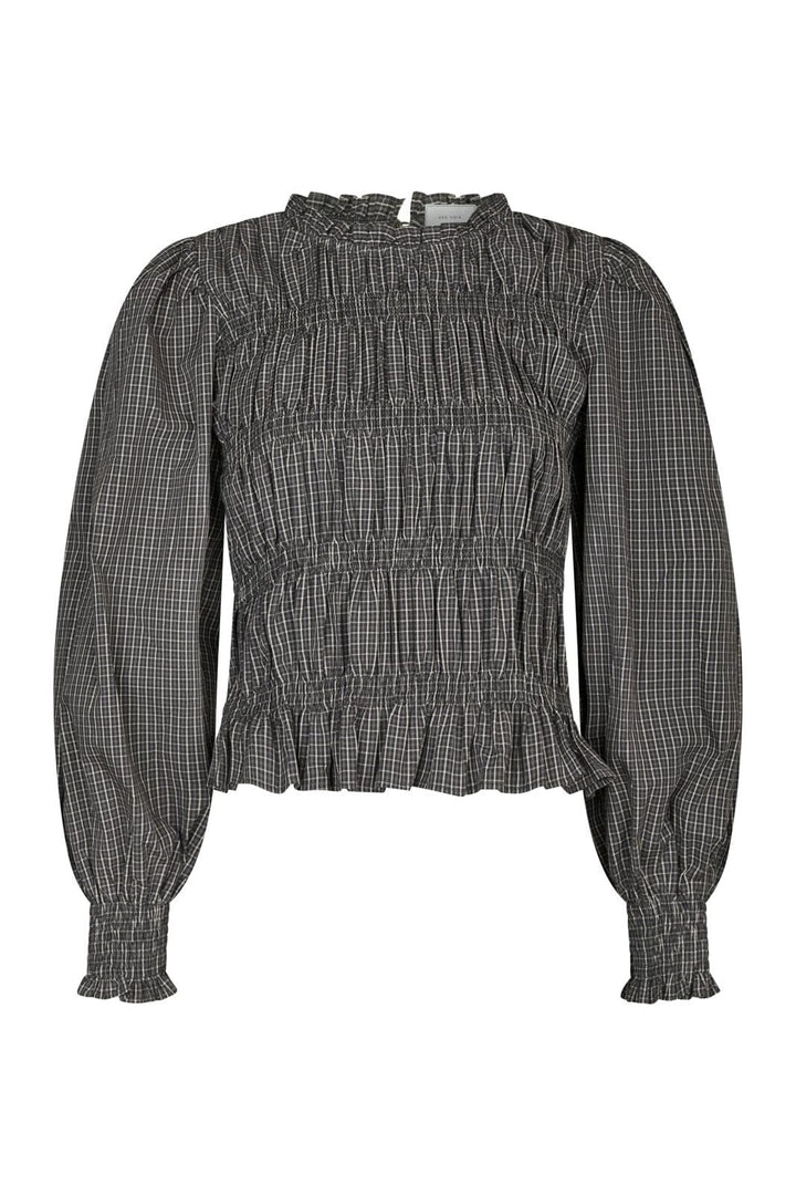 Neo Noir - Marcia Check Blouse 166893 - 132 - Antracit