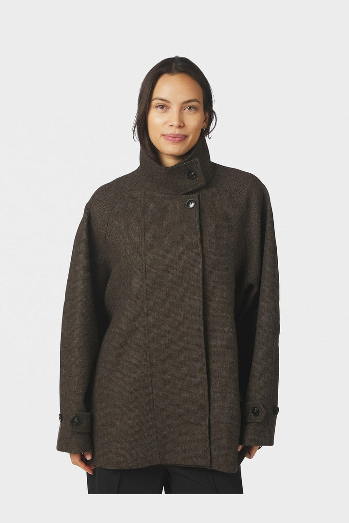 Neo Noir - Mariel Mini Check Jacket 168534 - 210 - Brown