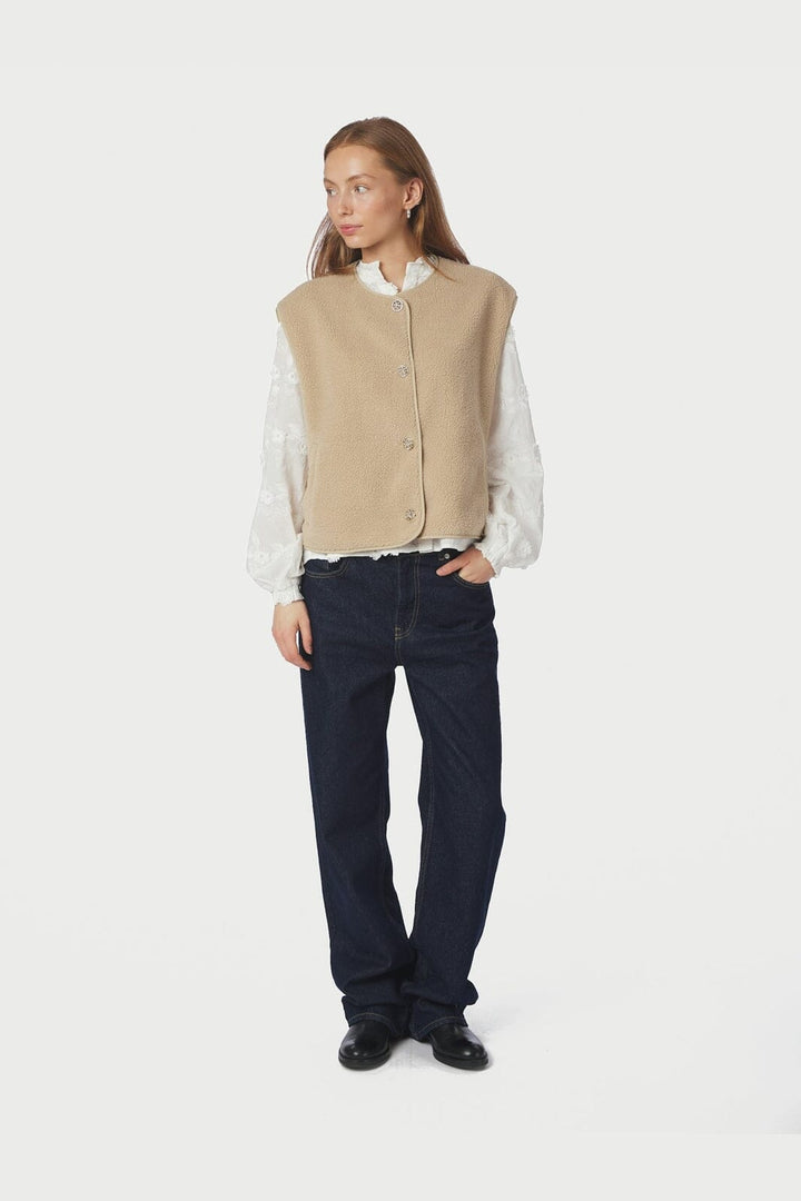Neo Noir - Mariko Teddy Vest 164594 - 213 - Sand