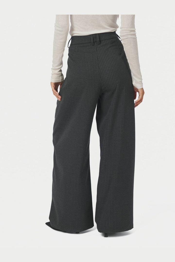 Neo Noir - Massie Slim Pinstripe Pants 170802 - 107 - Dark Grey Melange