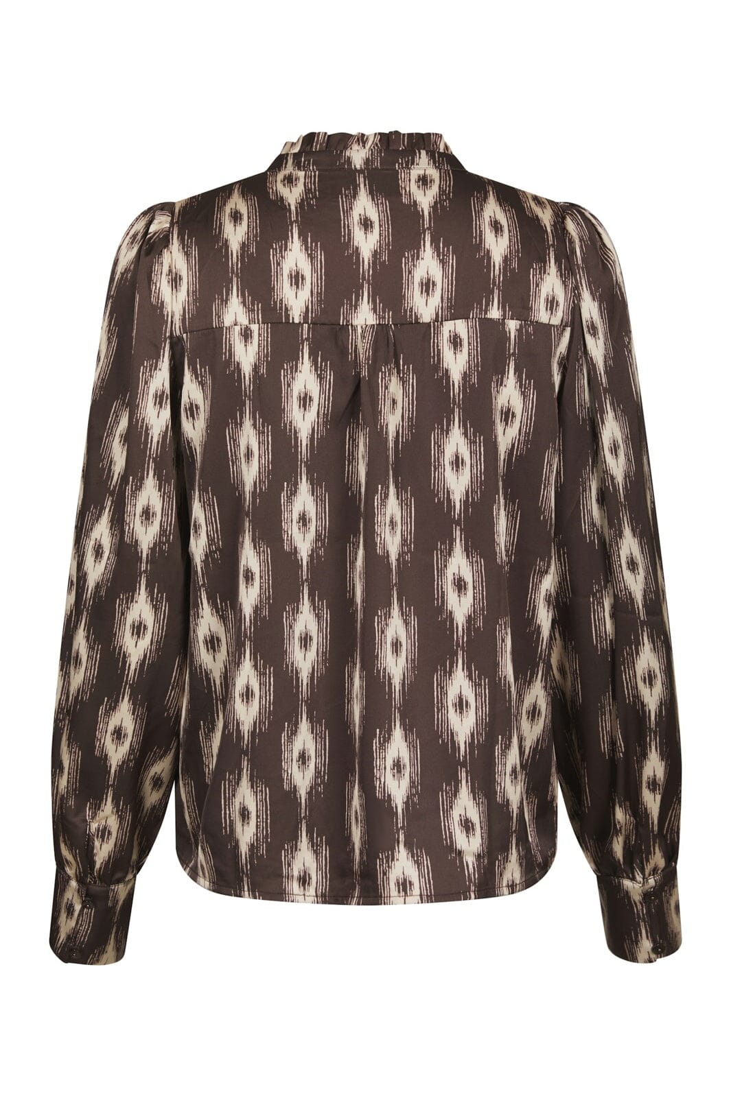 Neo Noir - Massima Ikat Blouse 171182 - 676 - Dark Brown