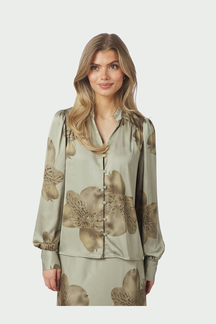Neo Noir - Massima Misty Orchid Blouse 168289 - 627 - Smoke Green