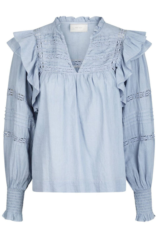 Neo Noir - Mauri S Voile Blouse 164698 - 145 - Light Blue Bluser 
