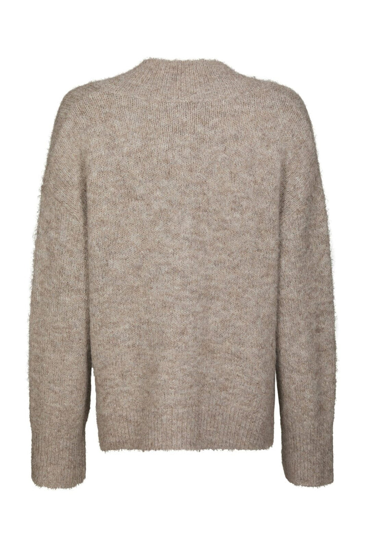 Neo Noir - Melli Fluffy Knit Blouse 167715 - 976 - Beige Melange