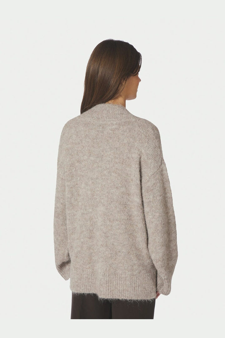 Neo Noir - Melli Fluffy Knit Blouse 167715 - 976 - Beige Melange