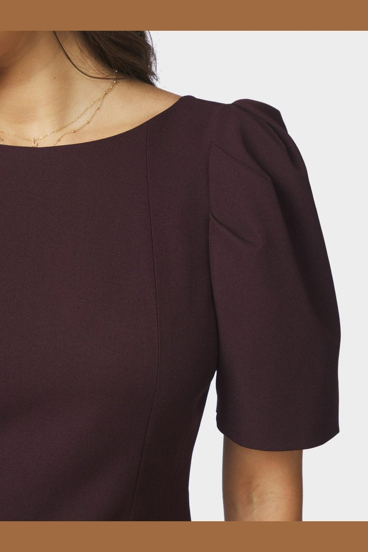 Neo Noir - Mellisana Structure Blouse 169872 - 345 - Chocolate Plum