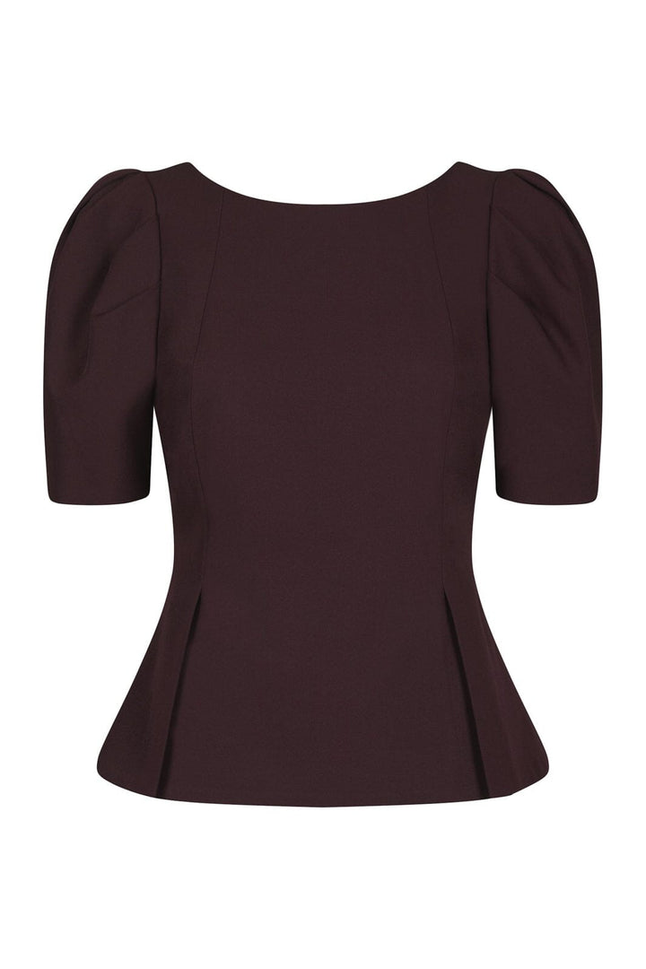 Neo Noir - Mellisana Structure Blouse 169872 - 345 - Chocolate Plum