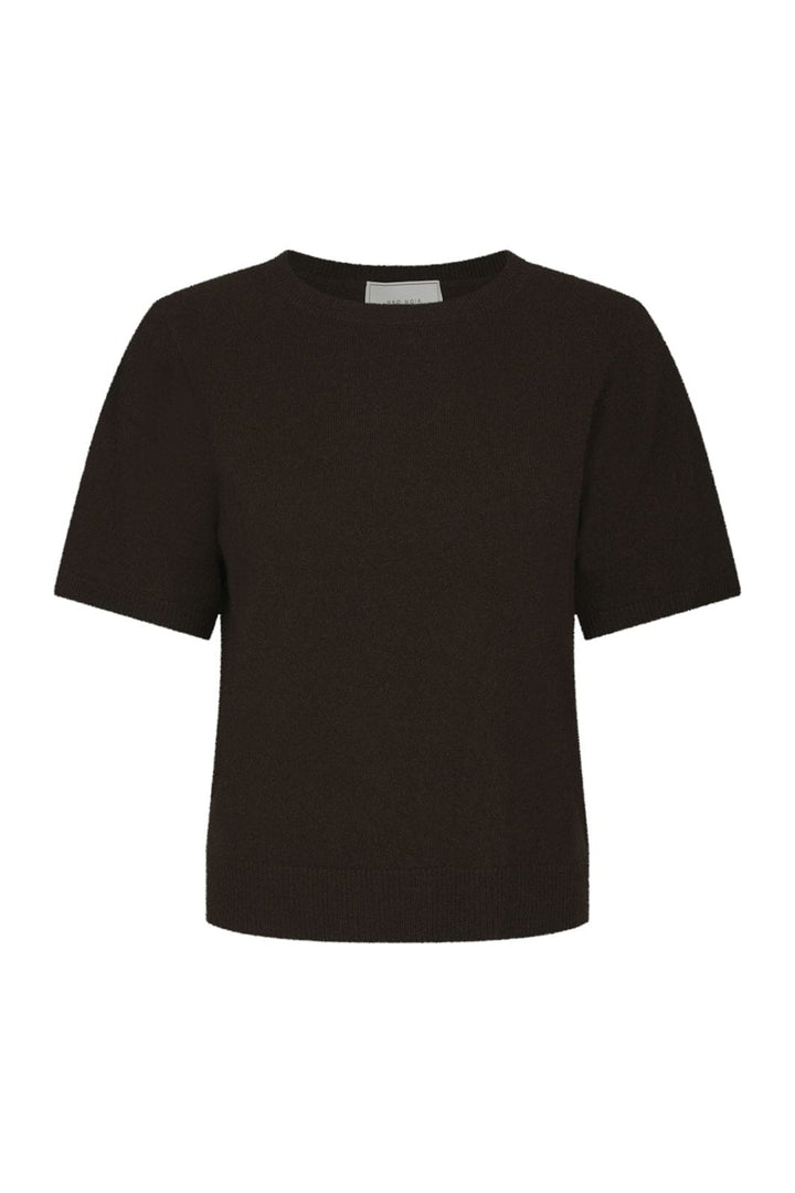 Neo Noir - Missy Wool Knit Tee 167772 - 676 - Dark Brown