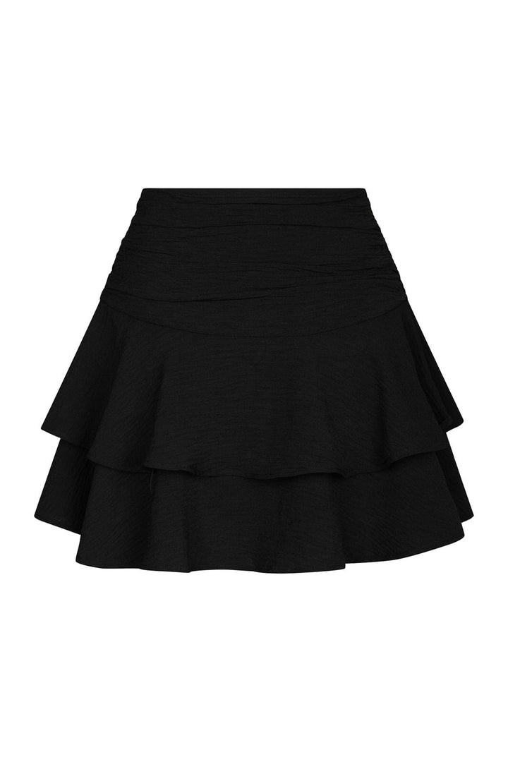 Neo Noir - Mitra Frill Structure Skirt 167121 - 100 - Black