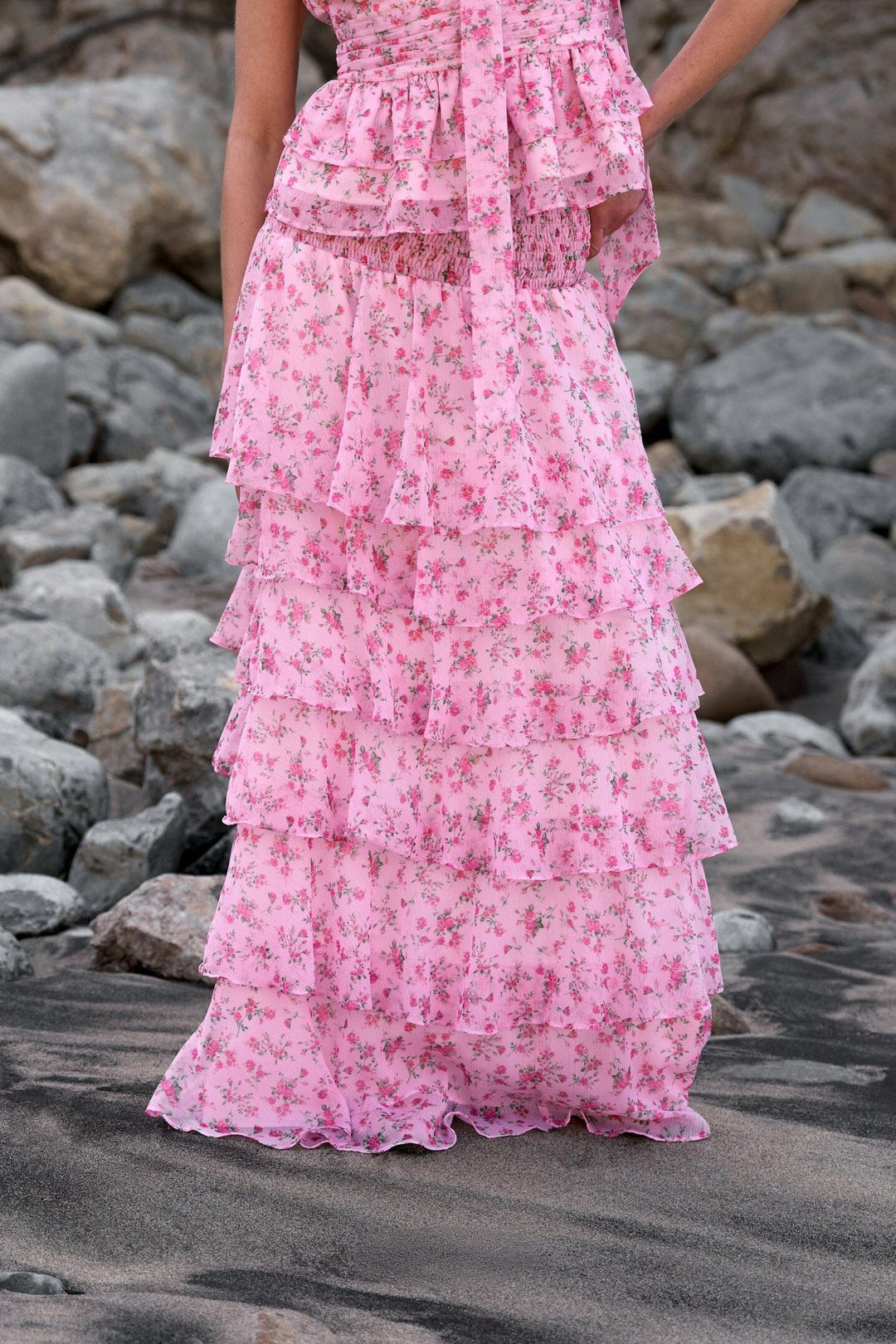 Neo Noir - Morris Meadow Printed Skirt 166447 - 754 - Light Pink Nederdele 
