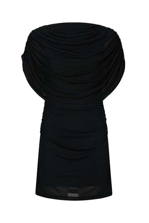 Neo Noir - Mottuna Drapy Mesh Dress 167475 - 100 - Black