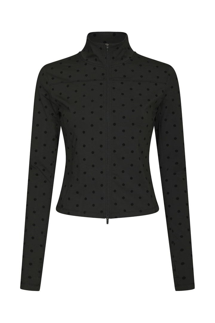 Neo Noir - Nolana Dot Zip Blouse 169858 - 100 - Black