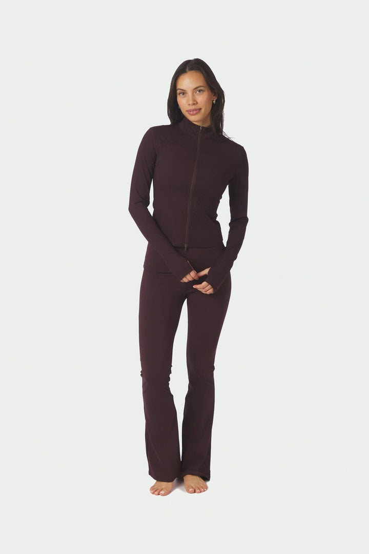Neo Noir - Nolana Zip Blouse 167175 - 174 - Burgundy