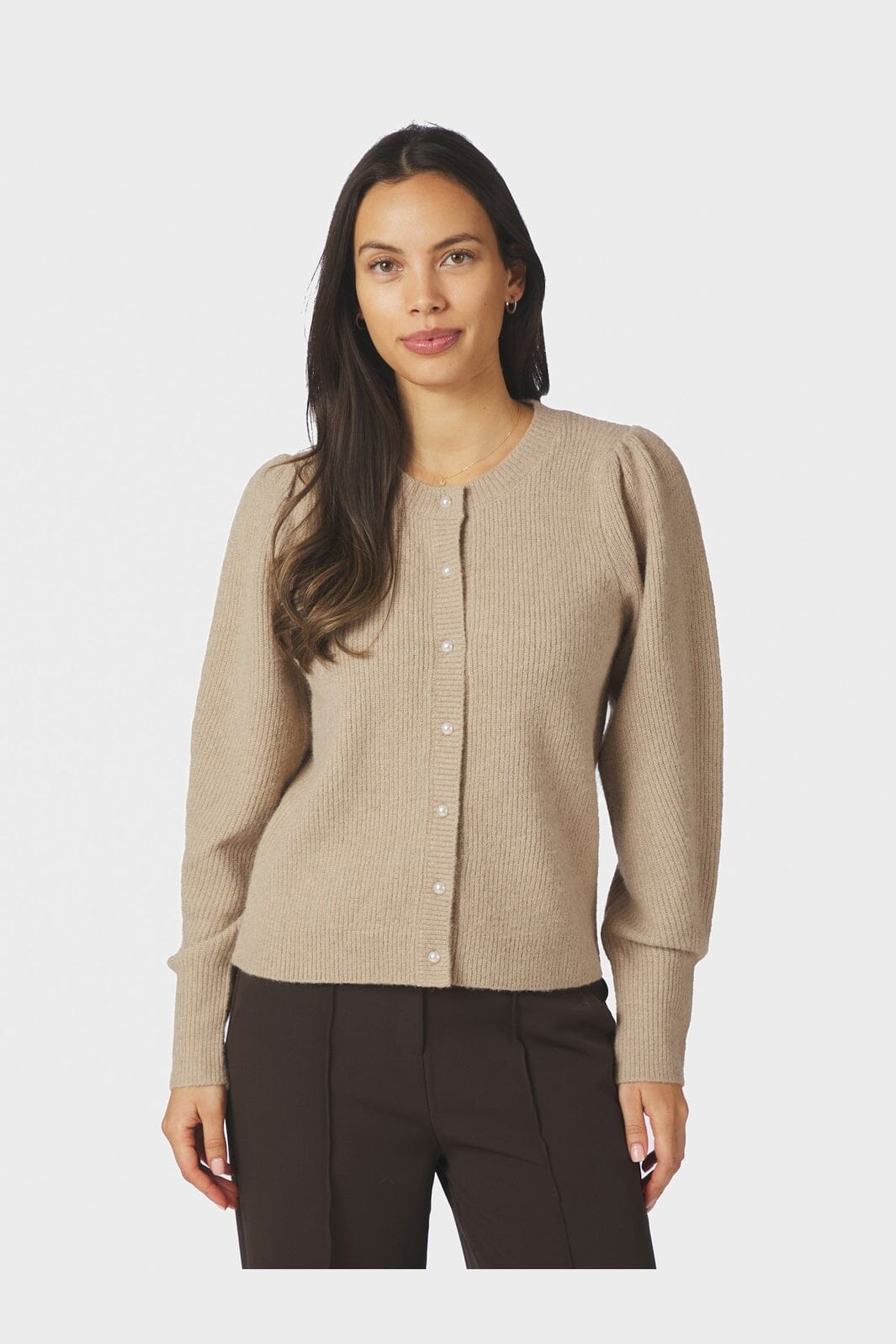 Neo Noir - Nuna Knit Cardigan 162242 - 189 - Warm Grey
