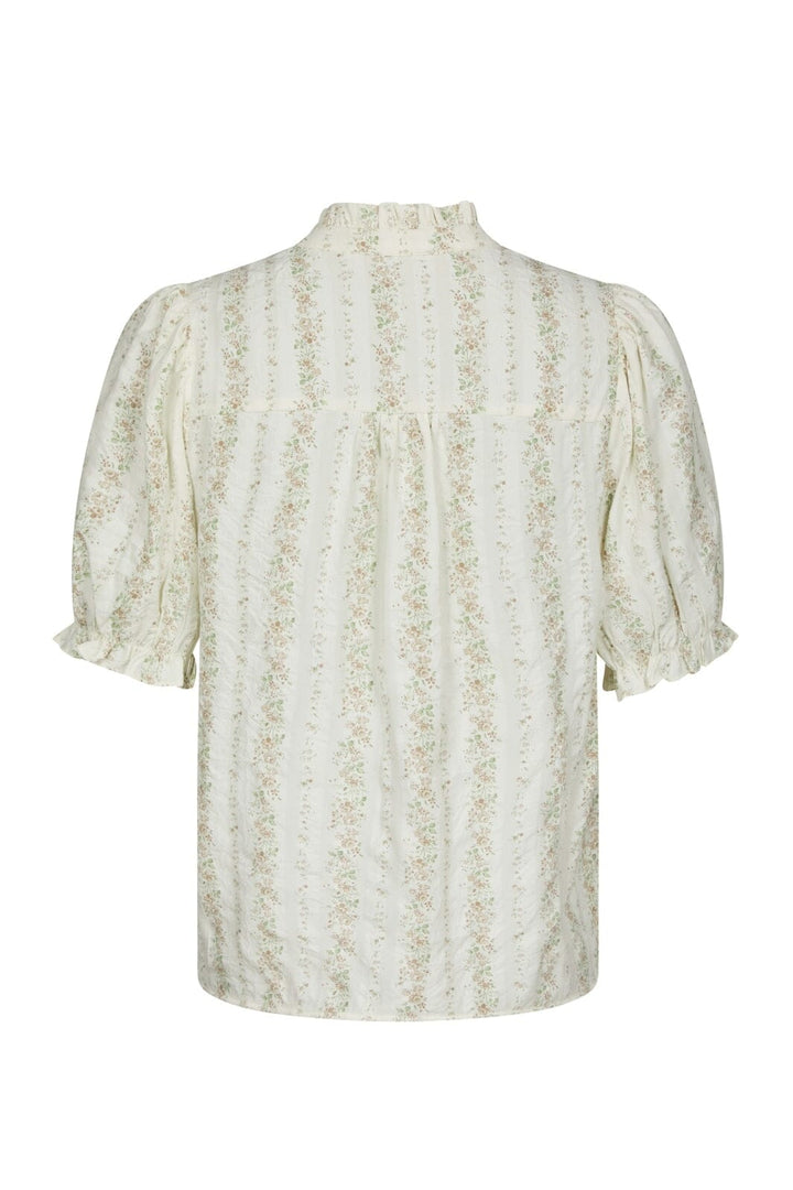 Neo Noir - Odesa Floral Stripe Blouse 168816 - 122 - Creme