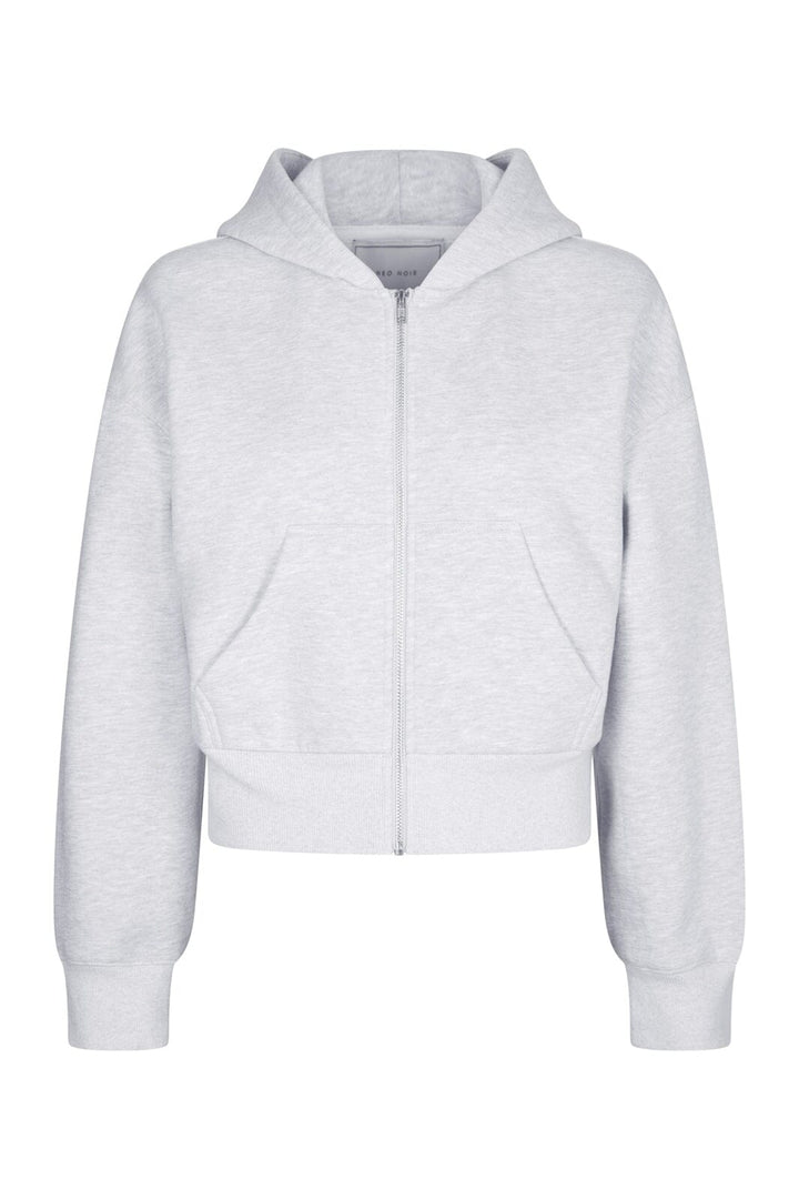 Neo Noir - Oliana Zipper Hoodie 169054 - 103 - Light Grey Melange