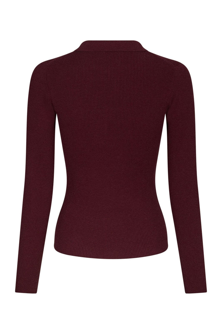 Neo Noir - Panama Knit Blouse 164017 - 682 - Wine