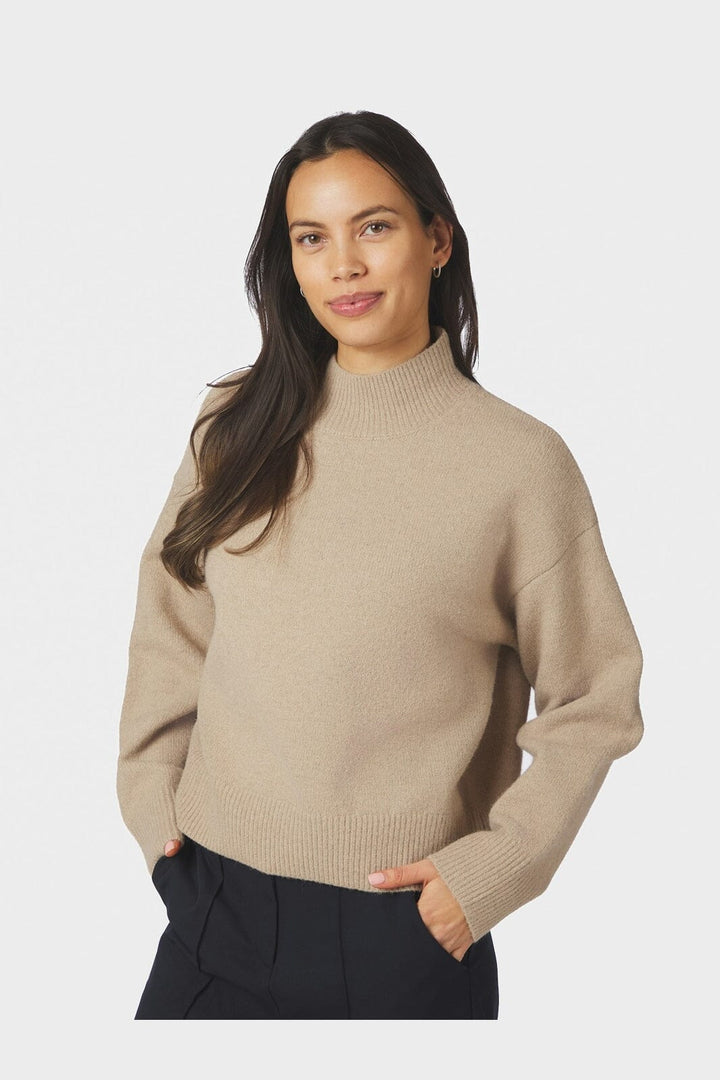 Neo Noir - Paulina Knit Blouse 159703 - 189 - Warm Grey