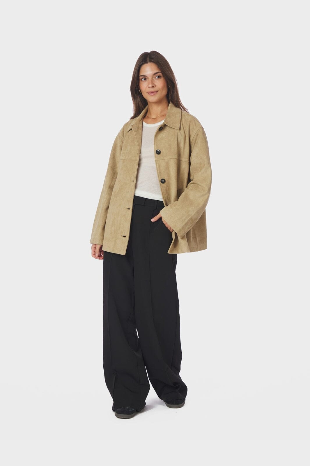 Neo Noir - Ravina Faux Suede Jacket 167352 - 213 - Sand