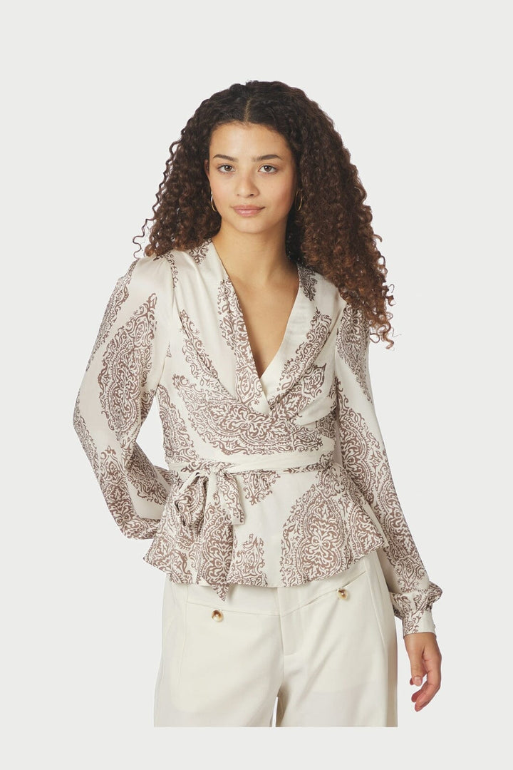 Neo Noir - Rista Paisley Drop Blouse 166208 - 124 - Ivory