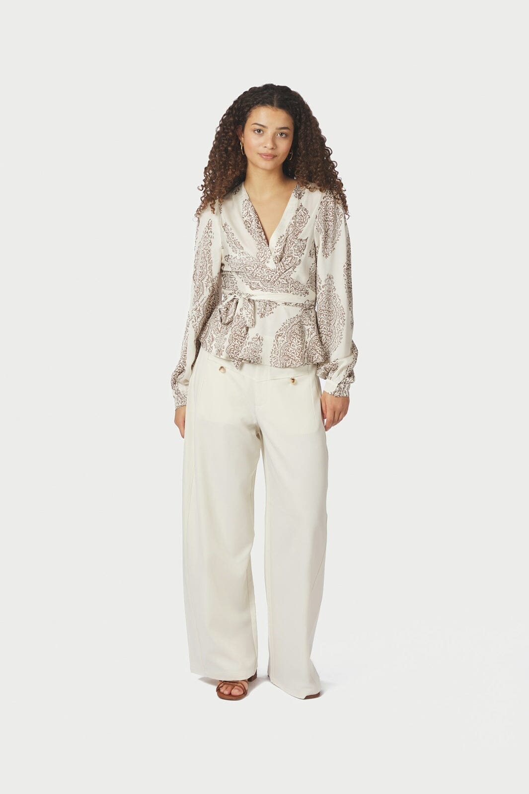 Neo Noir - Rista Paisley Drop Blouse 166208 - 124 - Ivory